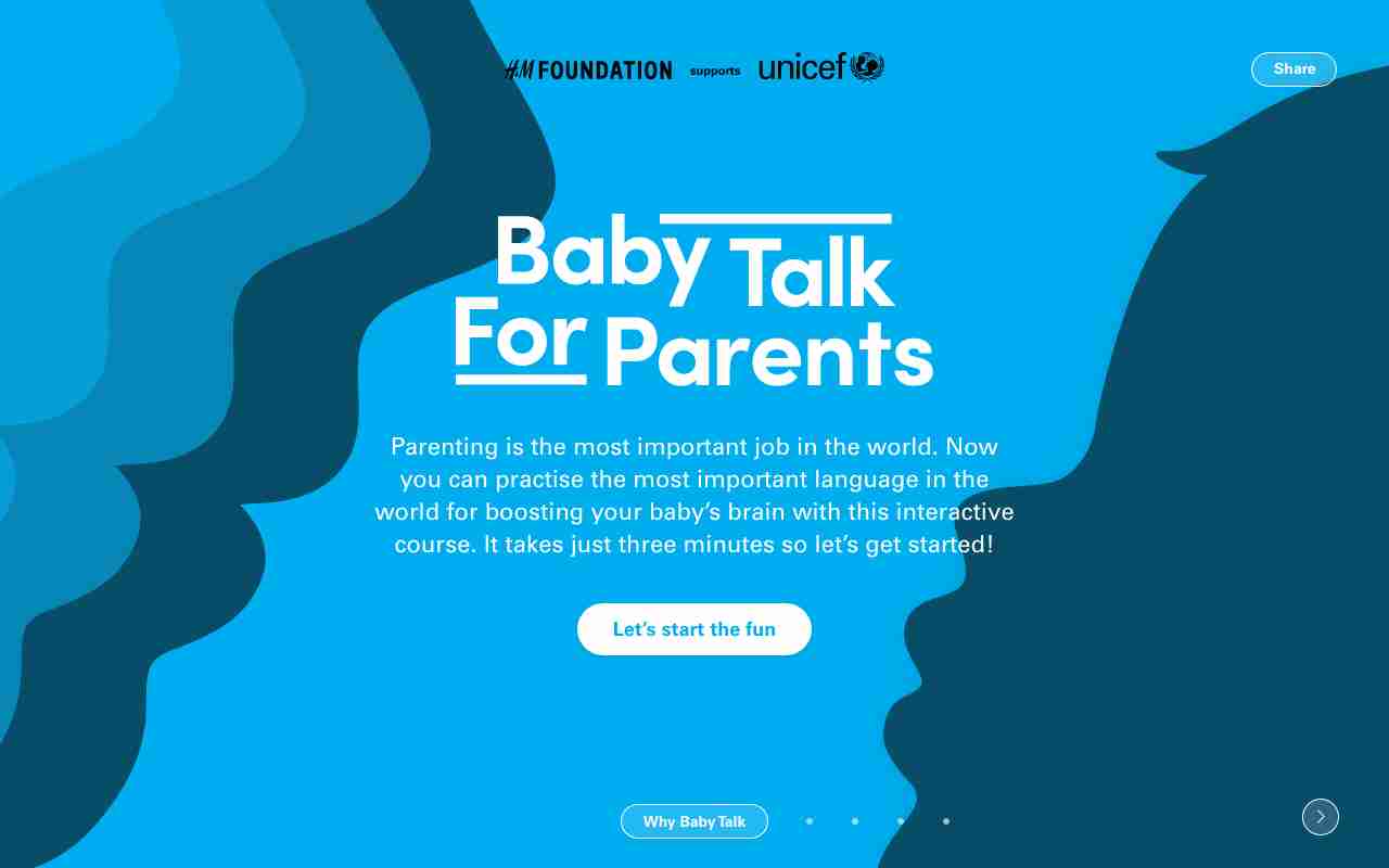 Screenshot of Babytalk website.