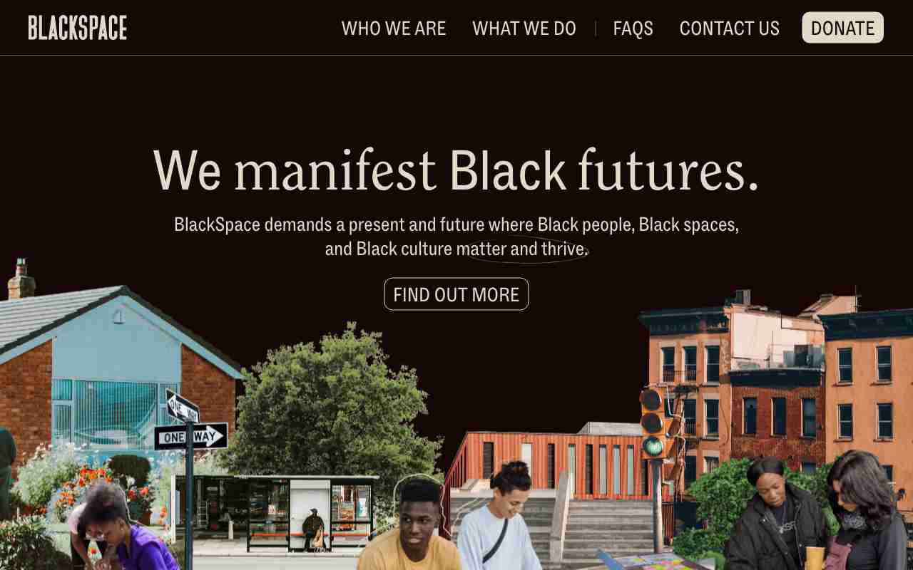 Screenshot of BlackSpace website.