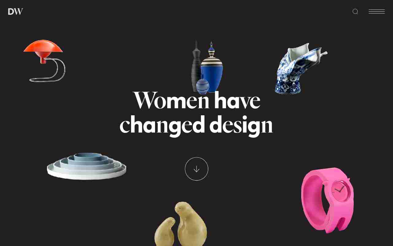 Screenshot of Designed by Women website.