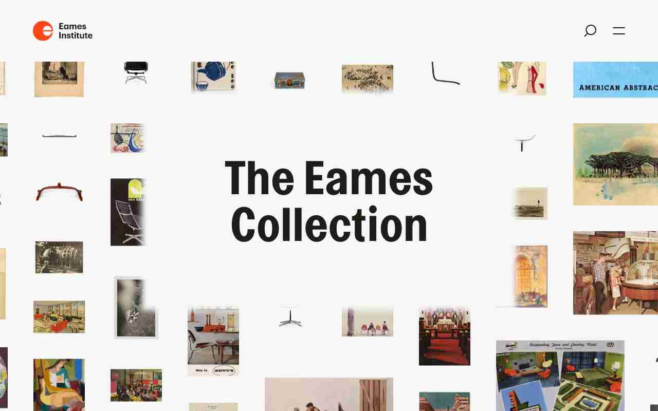 Screenshot of Eames Institute website.