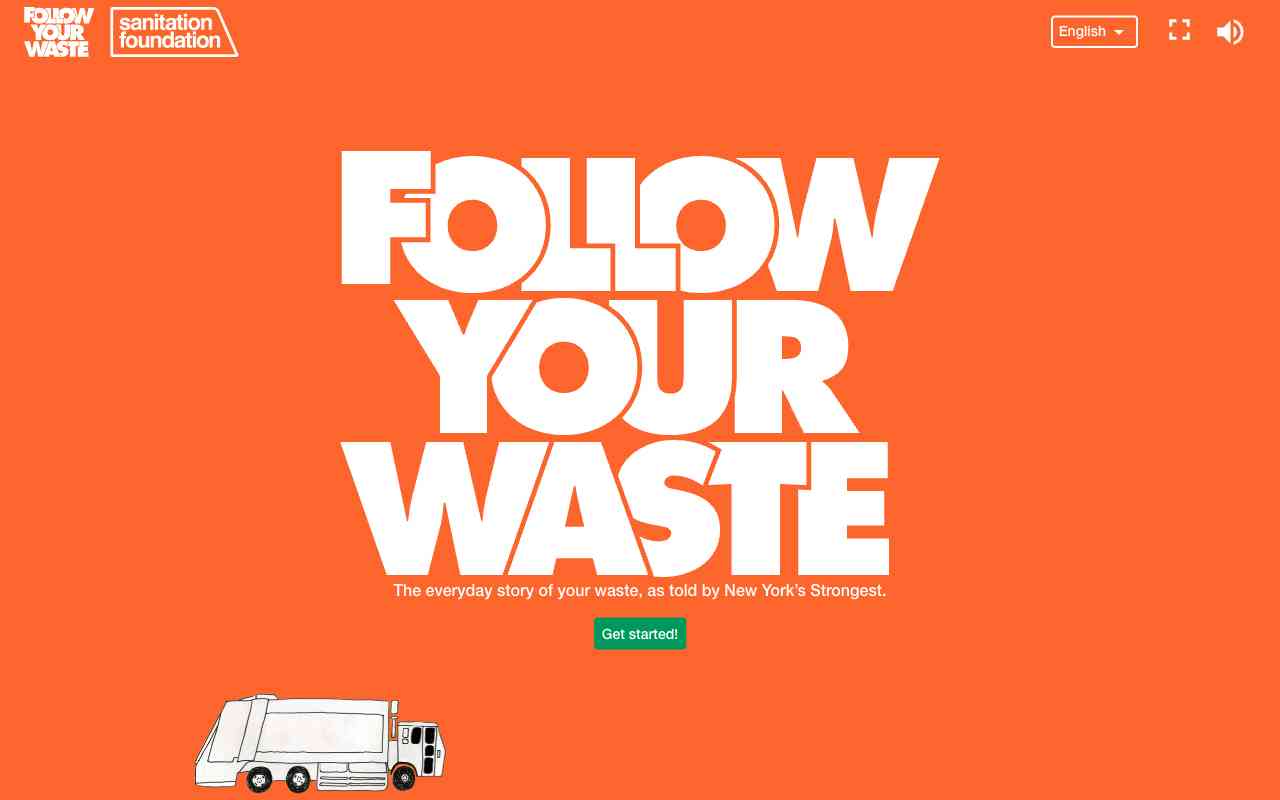 Screenshot of Follow Your Waste website.