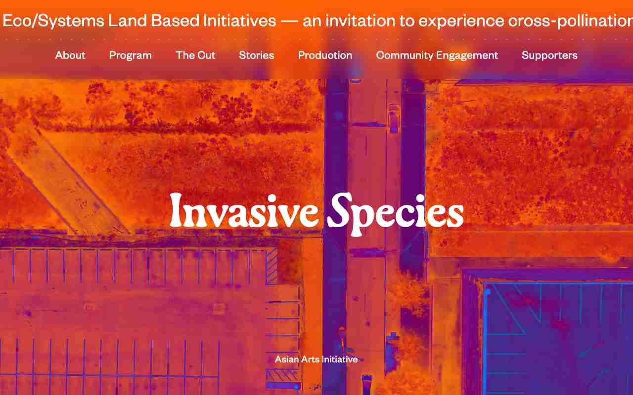 Screenshot of Invasive Species website.