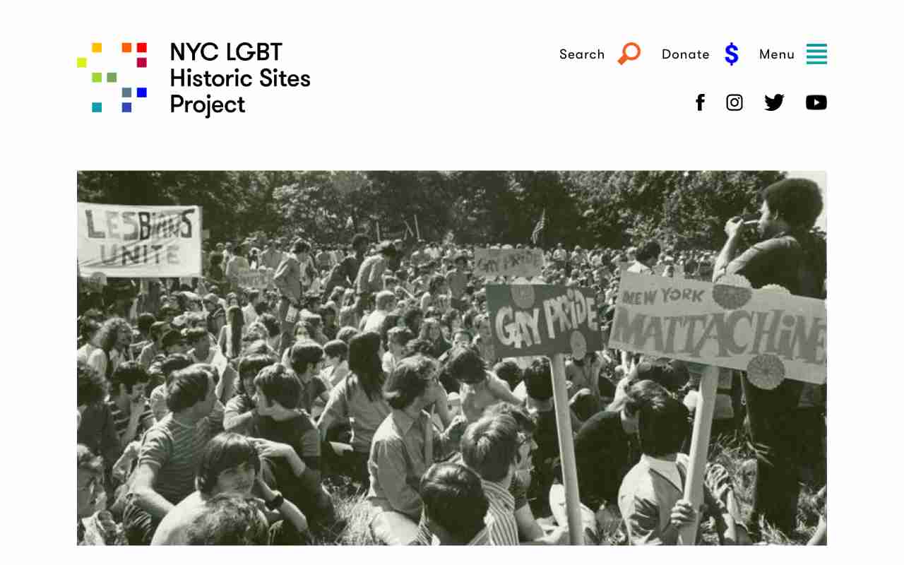 Screenshot of NYC LGBT Historic Sites Project website.