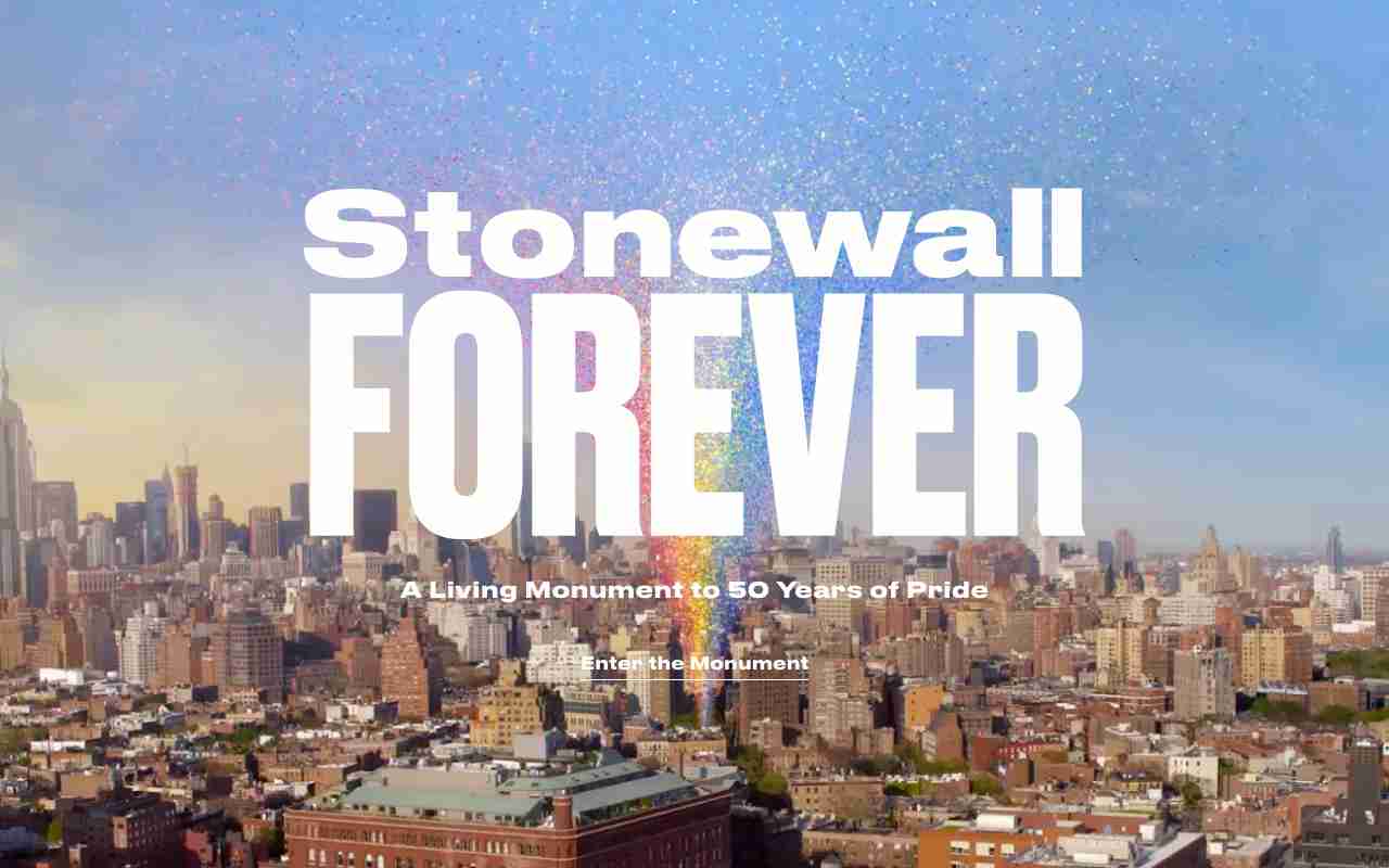 Screenshot of Stonewall Forever website.
