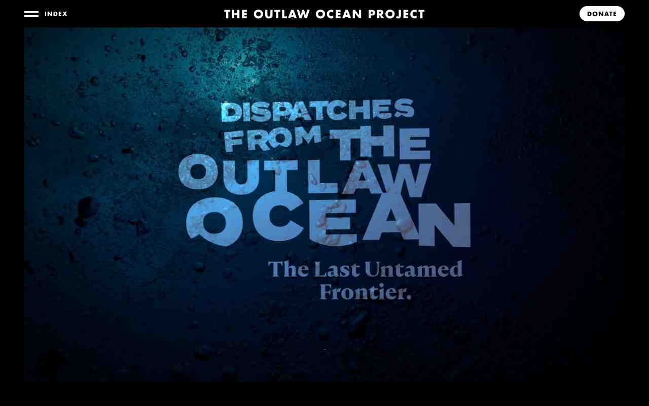 Screenshot of The Outlaw Ocean Project website.
