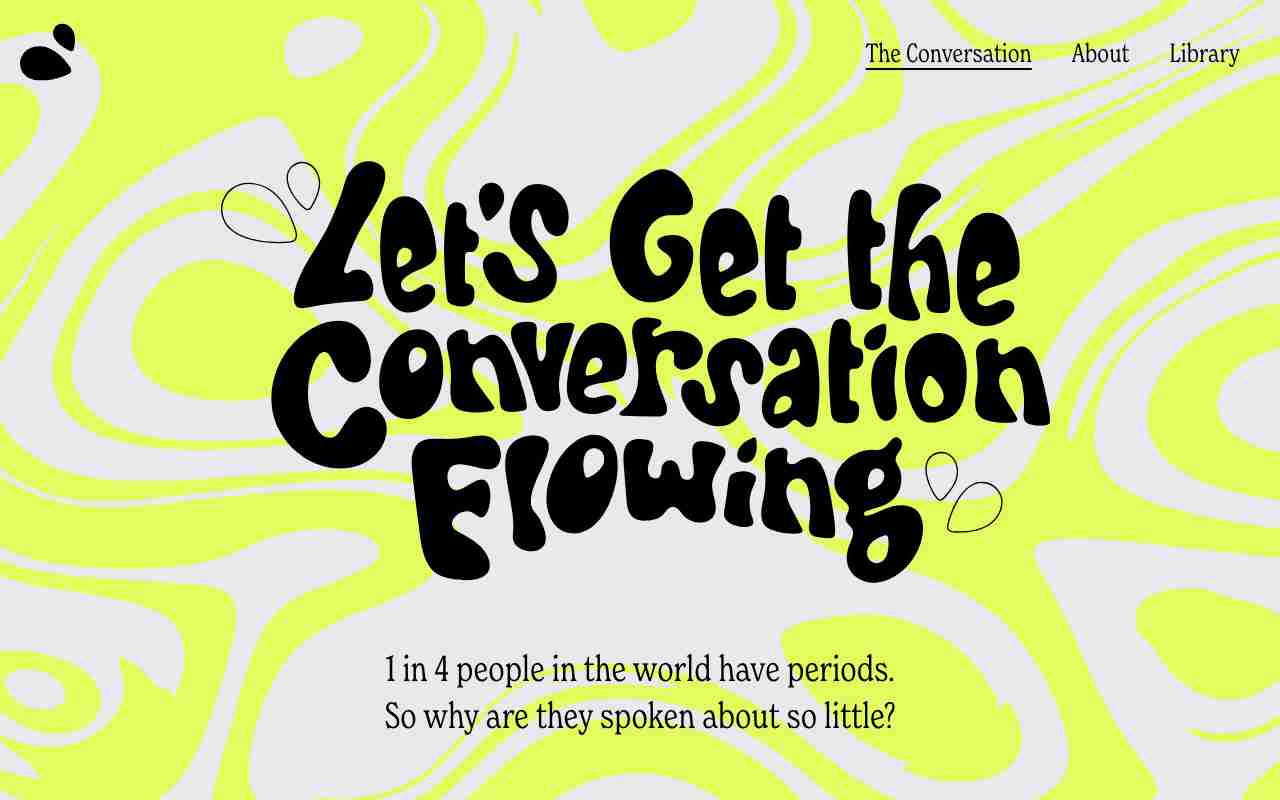 Screenshot of Let's Get the Conversation Flowing website.